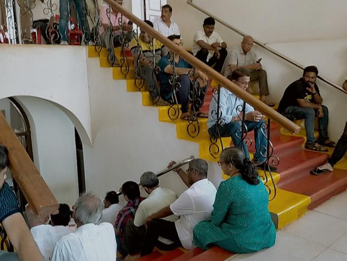traders protest against rent hike in mapusa | म्हापशातील भाडेवाढीविरोधात व्यापाऱ्यांचे आंदोलन traders protest against rent hike in mapusa | म्हापशातील भाडेवाढीविरोधात व्यापाऱ्यांचे आंदोलन