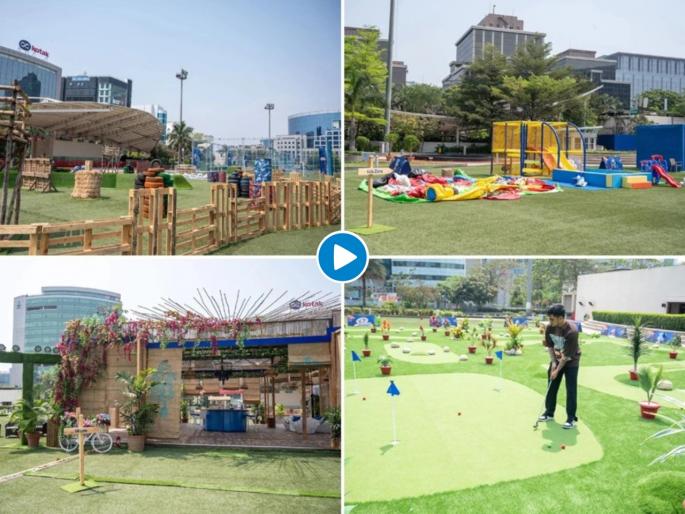 IPL 2022: After booking entire hotel, Mumbai Indians creates 13000 square meter bio secure arena for players families, Video  | IPL 2022 : अंबानींचा थाटच न्यारा!; Mumbai Indians साठी बूक केलं अख्खं हॉटेल, खेळाडू व कुटुबीयांसाठी खास सुविधा, Video 