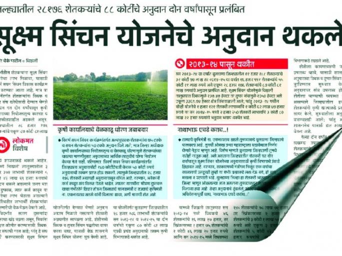 Suitee questions the issue of micro irrigation in Buldhana district! | बुलडाणा जिल्हय़ातील सूक्ष्म सिंचनाच्या अनुदानाचा प्रश्न सुटता सुटेना! Suitee questions the issue of micro irrigation in Buldhana district! | बुलडाणा जिल्हय़ातील सूक्ष्म सिंचनाच्या अनुदानाचा प्रश्न सुटता सुटेना!