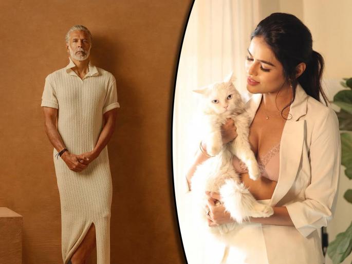 milind soman photoshoot in one piece actress reacted said i have same dress | हा काय प्रकार? मुलींच्या वन पीसमध्ये मिलिंद सोमणचं फोटोशूट, अभिनेत्री म्हणाली- "माझ्याकडेही सेम ड्रेस..." milind soman photoshoot in one piece actress reacted said i have same dress | हा काय प्रकार? मुलींच्या वन पीसमध्ये मिलिंद सोमणचं फोटोशूट, अभिनेत्री म्हणाली- "माझ्याकडेही सेम ड्रेस..."