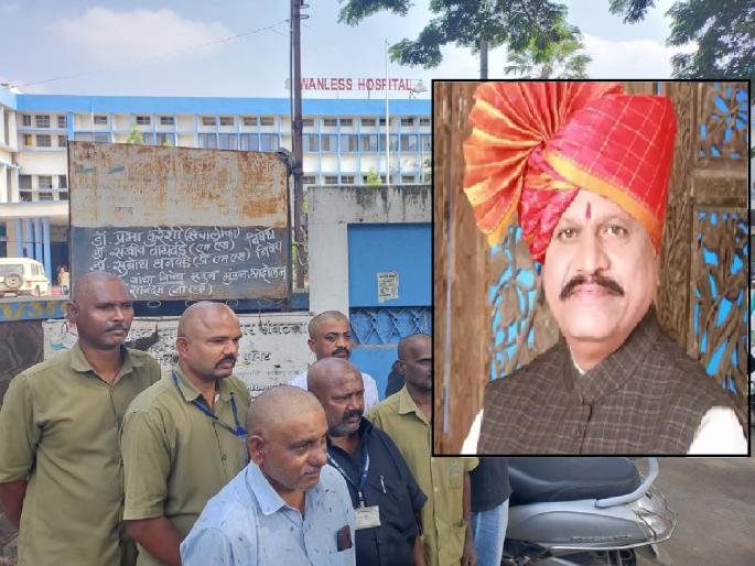 The employees of Wanless Hospital in Miraj shaved their heads in protest of the Labor Minister neglect of their demands | कामगारमंत्र्यांच्या निषेधार्थ मिरजेत ‘वॉन्लेस’च्या कर्मचाऱ्यांनी केलं मुंडण, उपोषण सुरूच The employees of Wanless Hospital in Miraj shaved their heads in protest of the Labor Minister neglect of their demands | कामगारमंत्र्यांच्या निषेधार्थ मिरजेत ‘वॉन्लेस’च्या कर्मचाऱ्यांनी केलं मुंडण, उपोषण सुरूच