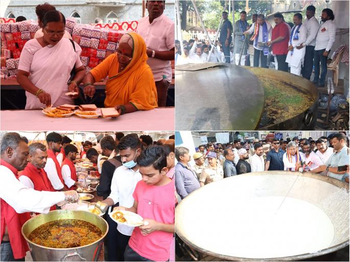 On the occasion of Babasaheb ambedkar birth anniversary in Pune 5 thousand kg misal and buttermilk were distributed to 1 lakh citizens | पुण्यात बाबासाहेबांच्या जयंतीनिमित्त १ लाख नागरिकांना ५ हजार किलो मिसळ अन् ताक वाटप On the occasion of Babasaheb ambedkar birth anniversary in Pune 5 thousand kg misal and buttermilk were distributed to 1 lakh citizens | पुण्यात बाबासाहेबांच्या जयंतीनिमित्त १ लाख नागरिकांना ५ हजार किलो मिसळ अन् ताक वाटप