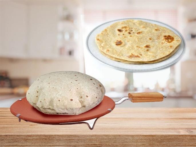 Benefits of chapati on clay tawa; These Chapatis are more delicious and healthful | मातीच्या तव्यावर पोळ्या करण्याचे फायदे; या पोळ्या जास्त चविष्ट लागतात, खमंगही होतात!