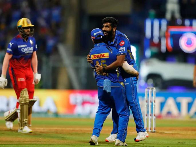 IPL 2024 Mumbai Indians vs Royal Challengers Bengaluru Live Marathi :  RAJAT PATIDAR ( 50), Faf Du Plessis ( 61) & Dinesh Karthik ( 50*) , Five-fer to Jasprit Bumrah (4-0-21-5), Most 3 fers in IPL, RCB set 197 runs target to MI | जसप्रीत बुमराहची ऐतिहासिक कामगिरी! रजत पाटीदार, फॅफ ड्यू प्लेसिस, दिनेश कार्तिक यांची फटकेबाजी