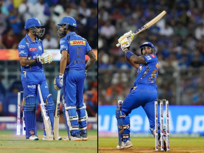 IPL 2024, MI vs SRH  Live Marathi : Match winning 143 runs partnership between Suryakumar Yadav ( 102*) & Tilak Varma ( 37*), SKY smashed century, MI beat SRH and help other team for play off | सूर्यकुमार यादवचे वादळी शतक! तिलकच्या साथीने SRH ला झोडले, MI ला संकटातून बाहेर काढून विजयी केले 