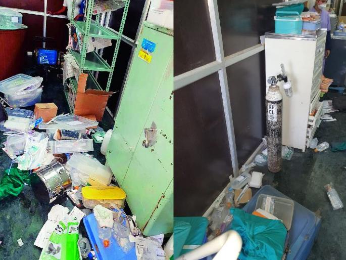 kunal hospital vandalised, doctor assaulted by relative of deceased man | रुग्णाचा मृत्यूनंतर संतप्त नातेवाईकांची रुग्णालयात तोडफोड, डॉक्टरला मारहाण kunal hospital vandalised, doctor assaulted by relative of deceased man | रुग्णाचा मृत्यूनंतर संतप्त नातेवाईकांची रुग्णालयात तोडफोड, डॉक्टरला मारहाण