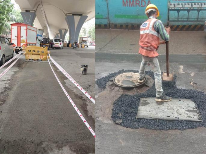 MMRDA promptly filled potholes in Mumbai Metropolitan Region | मुंबई महानगर प्रदेशातील २३७८ खड्डे भरले! एमएमआरडीएने केले काम MMRDA promptly filled potholes in Mumbai Metropolitan Region | मुंबई महानगर प्रदेशातील २३७८ खड्डे भरले! एमएमआरडीएने केले काम