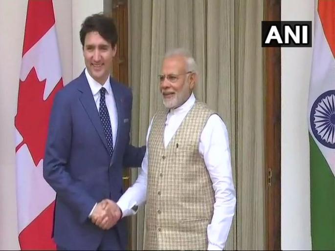 Khalistan issue : PM Narendra Modi delivers veiled message to justin trudeau | खलिस्तान प्रश्नावरून नरेंद्र मोदींनी कॅनडाच्या पंतप्रधानांना सुनावले खडेबोल Khalistan issue : PM Narendra Modi delivers veiled message to justin trudeau | खलिस्तान प्रश्नावरून नरेंद्र मोदींनी कॅनडाच्या पंतप्रधानांना सुनावले खडेबोल