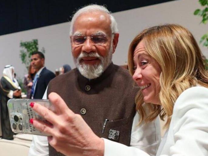 PM Modi's big statement regarding the memes being made over photos with Giorgia Meloni, said... | मेलोनी यांच्यासोबतच्या फोटोंवरून होणाऱ्या मीम्सबाबत पंतप्रधान मोदींचं मोठं विधान, म्हणाले...   PM Modi's big statement regarding the memes being made over photos with Giorgia Meloni, said... | मेलोनी यांच्यासोबतच्या फोटोंवरून होणाऱ्या मीम्सबाबत पंतप्रधान मोदींचं मोठं विधान, म्हणाले...