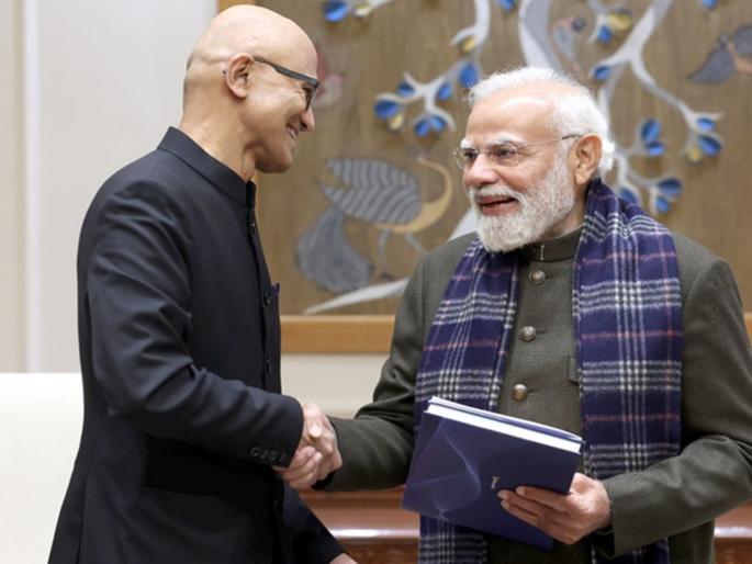 Microsoft to invest record 17 5 billion dollars in India will be the largest investment ever in Asia modi nadella meet | Microsoft भारतात १७.५ बिलियन डॉलर्सची विक्रमी गुंतवणूक करणार, ठरणार आशियातील आतापर्यंतची सर्वात मोठी इनव्हेस्टमेंट Microsoft to invest record 17 5 billion dollars in India will be the largest investment ever in Asia modi nadella meet | Microsoft भारतात १७.५ बिलियन डॉलर्सची विक्रमी गुंतवणूक करणार, ठरणार आशियातील आतापर्यंतची सर्वात मोठी इनव्हेस्टमेंट