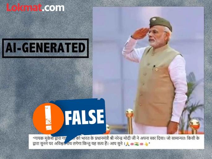 Fact Check - PM Narendra Modi viral song in raj kapoor voice is fake, its made by AI | Fact Check: नरेंद्र मोदींच्या आवाजात व्हायरल होणारं 'ते' गाणं त्यांनी गायलं नाही, तर... Fact Check - PM Narendra Modi viral song in raj kapoor voice is fake, its made by AI | Fact Check: नरेंद्र मोदींच्या आवाजात व्हायरल होणारं 'ते' गाणं त्यांनी गायलं नाही, तर...