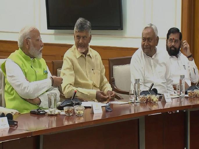 Loksabha Election Result - NDA meeting elects Narendra Modi as 'leader'; Will you claim the establishment of power today? | NDA च्या बैठकीत नरेंद्र मोदींची 'नेते' पदी निवड; आजच सत्ता स्थापनेचा दावा करणार?