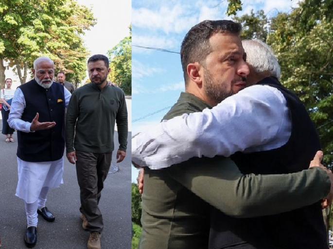 PM Modi Ukraine Visit: PM Modi's hand on President Zelensky's shoulder | गळाभेट, खांद्यावर हात...PM मोदी अन् राष्ट्राध्यक्ष झेलेन्स्की यांच्यात महत्वाच्या विषयांवर चर्चा PM Modi Ukraine Visit: PM Modi's hand on President Zelensky's shoulder | गळाभेट, खांद्यावर हात...PM मोदी अन् राष्ट्राध्यक्ष झेलेन्स्की यांच्यात महत्वाच्या विषयांवर चर्चा