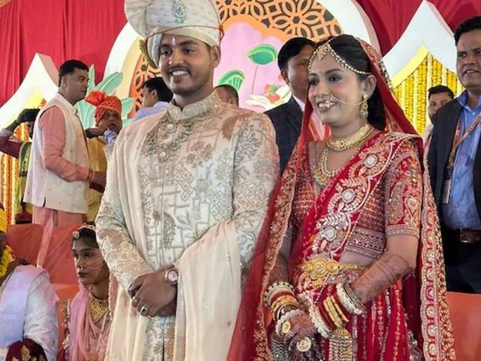 The Madhya Pradesh Chief Minister's son's wedding took place in a mass wedding ceremony, not in a hotel or resort, with 21 brides and grooms also tying the knot. | हॉटेल, रिसॉर्टमध्ये नाही तर सामुहिक विवाह सोहळ्यात लागलं मुख्यमंत्र्यांच्या मुलाचं लग्न, सोबत २१ वधू-वरांनीही बांधली लग्नगाठ  