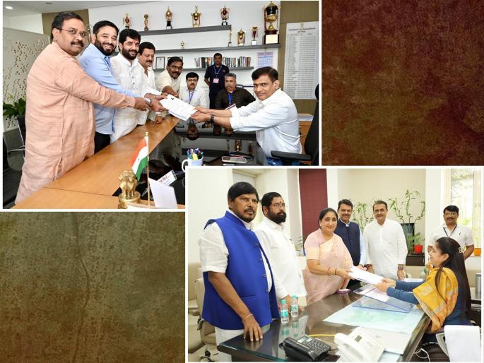 Filing of murlidhar Mohol's application in the absence of eknath Shinde devendra Fadnavis ajit Pawar sparks political discussions | सुनेत्राताईंचा अर्ज भरताना मुख्यमंत्र्यांसह दोन्ही उपमुख्यमंत्री; मुरलीधर मोहोळांच्यावेळी गैरहजेरी, राजकीय चर्चांना उधाण Filing of murlidhar Mohol's application in the absence of eknath Shinde devendra Fadnavis ajit Pawar sparks political discussions | सुनेत्राताईंचा अर्ज भरताना मुख्यमंत्र्यांसह दोन्ही उपमुख्यमंत्री; मुरलीधर मोहोळांच्यावेळी गैरहजेरी, राजकीय चर्चांना उधाण