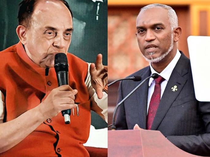 Maldivian President lashes out again, Subramanian Swamy furious with Modi; 'Modi will only say this' | मालदीवचे राष्ट्रपती पुन्हा बरळले, सुब्रमण्यम स्वामी मोदींवर चिडले; 'मोदी एवढेच म्हणतील की...' Maldivian President lashes out again, Subramanian Swamy furious with Modi; 'Modi will only say this' | मालदीवचे राष्ट्रपती पुन्हा बरळले, सुब्रमण्यम स्वामी मोदींवर चिडले; 'मोदी एवढेच म्हणतील की...'