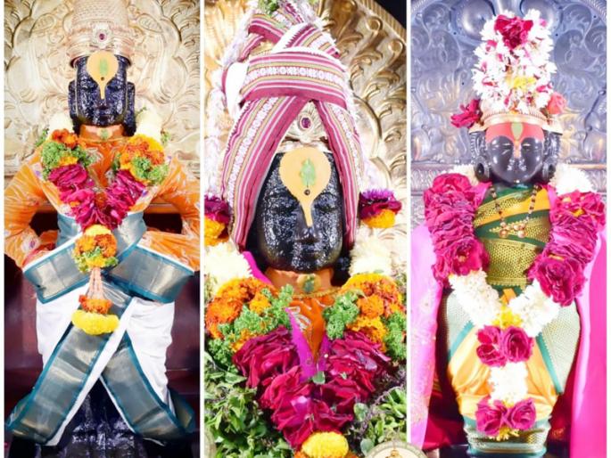 Today is Mokshada Ekadashi; Vitthal-Ruk in Pandharpur | आज मोक्षदा एकादशी; पंढरपुरातील विठ्ठल-रूक्मिणीमातेच्या कपाळावर चंदन अन् तुळशीपत्र Today is Mokshada Ekadashi; Vitthal-Ruk in Pandharpur | आज मोक्षदा एकादशी; पंढरपुरातील विठ्ठल-रूक्मिणीमातेच्या कपाळावर चंदन अन् तुळशीपत्र