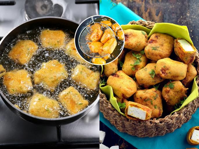 Monsoon Special: Do paneer pakodas burst while frying? Make them 'this way', delicious and crispy recipe, | Monsoon Special : पनीर पकोडा तळताना फट्कन फुटतो? 'या' पद्धतीने करा, ना तेलकट होईल ना फुटेल
