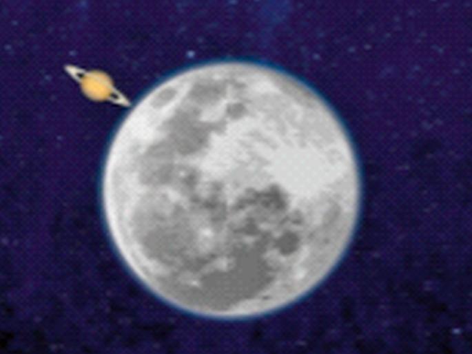 Tonight, Saturn and the Moon will come close to each other, an opportunity to observe celestial positions | आज रात्री शनी आणि चंद्र एकमेकांच्या समीप येणार, खगोलीय पिधान स्थिती पाहण्याची संधी Tonight, Saturn and the Moon will come close to each other, an opportunity to observe celestial positions | आज रात्री शनी आणि चंद्र एकमेकांच्या समीप येणार, खगोलीय पिधान स्थिती पाहण्याची संधी