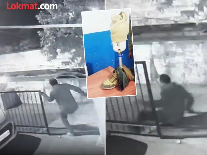 Shot in the Chest Still Fought Back MPEB Employee Rips Off Attacker Prosthetic Leg and Takes it to Police | गोळी लागली तरी सोडलं नाही; वीज कर्मचाऱ्याने हल्लेखोराचा 'नकली पाय;च उपटला, पिस्तुल घेऊन थेट पोलीस ठाण्यात