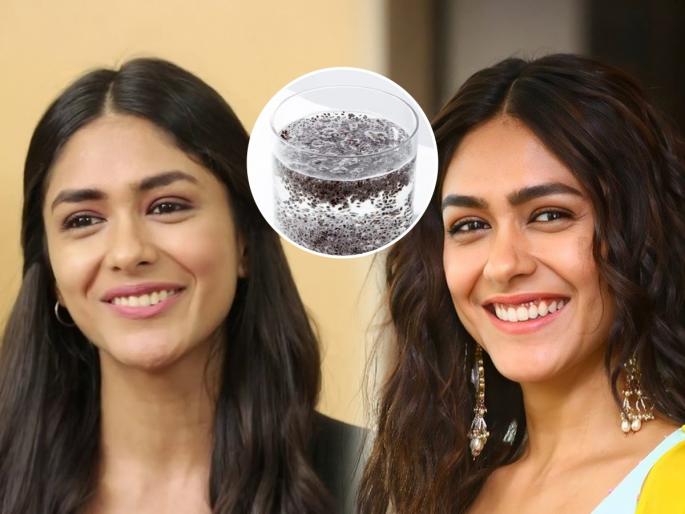 Mrunal Thakur’s skincare tip for glowing skin chia seeds water Celebrity-inspired beauty tips Dull skin solution | चेहरा बथ्थड-निस्तेज दिसतो? अभिनेत्री मृणाल ठाकुरनं सांगितलेला ‘हा’ उपाय करा, चेहऱ्यावर येईल चमचमता ग्लो