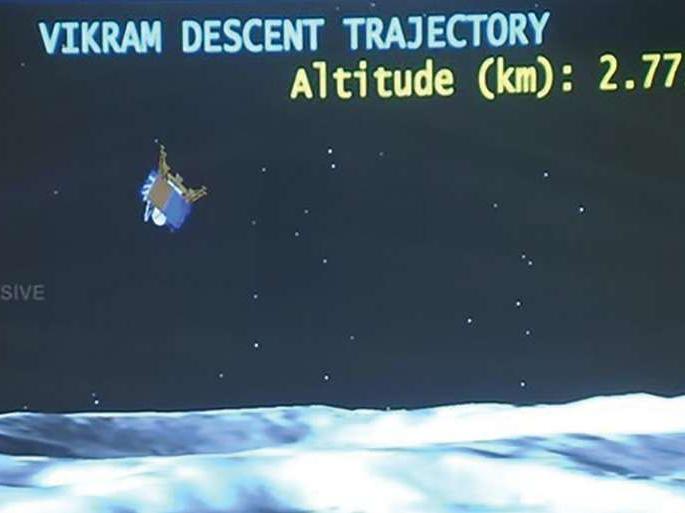 The exact spot where Vikram fell on the moon was realized | चंद्रावर पडलेल्या ‘विक्रम’चा नेमका ठावठिकाणा समजला; ऑर्बिटरने टिपले चित्र  The exact spot where Vikram fell on the moon was realized | चंद्रावर पडलेल्या ‘विक्रम’चा नेमका ठावठिकाणा समजला; ऑर्बिटरने टिपले चित्र