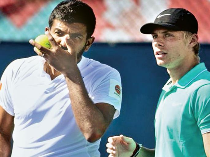 Paris Masters Tennis Tournament: Bopanna in the semifinal round, out of refuge | पॅरिस मास्टर्स टेनिस स्पर्धा : बोपन्ना उपांत्यपूर्व फेरीत, शरण बाहेर