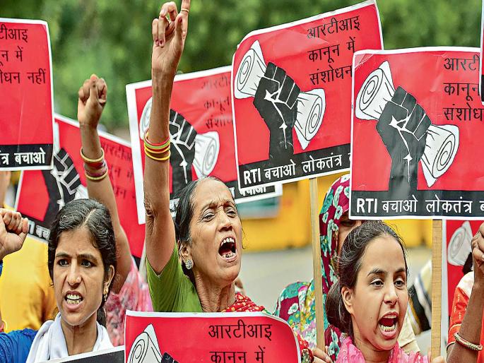 BJP approves RTI amendment bill despite BJP lacking majority in Rajya Sabha | राज्यसभेत भाजपला बहुमत नसतानाही आरटीआय दुरुस्ती विधेयक मंजूर BJP approves RTI amendment bill despite BJP lacking majority in Rajya Sabha | राज्यसभेत भाजपला बहुमत नसतानाही आरटीआय दुरुस्ती विधेयक मंजूर