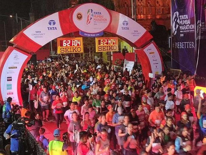 4 km into Mumbai Marathon, 64-year-old suffers cardiac arrest, dies | मुंबई मॅरेथॉनमध्ये धावपटूचा कार्डिएक अरेस्टने मृत्यू 4 km into Mumbai Marathon, 64-year-old suffers cardiac arrest, dies | मुंबई मॅरेथॉनमध्ये धावपटूचा कार्डिएक अरेस्टने मृत्यू