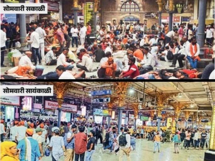 Vehicles finally ply through CSMT area after two days | सीएसएमटी परिसरातून अखेर दोन दिवसांनी धावली वाहने Vehicles finally ply through CSMT area after two days | सीएसएमटी परिसरातून अखेर दोन दिवसांनी धावली वाहने