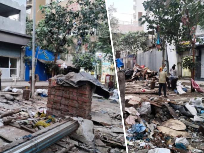 Dahisar: Municipality hammers on road widening works | दहिसर: रस्ता रुंदीकरणात बाधित असलेल्या बांधकामांवर पालिकेचा हातोडा Dahisar: Municipality hammers on road widening works | दहिसर: रस्ता रुंदीकरणात बाधित असलेल्या बांधकामांवर पालिकेचा हातोडा