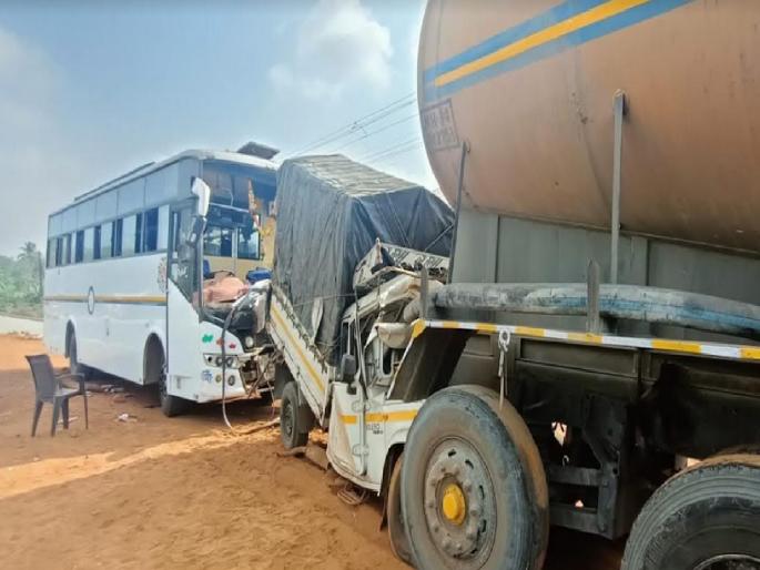 One killed, three injured in Mumbai Goa highway accident | Accident: मुंबई-गोवा महामार्गावर अपघात, एक ठार, तीन गंभीर One killed, three injured in Mumbai Goa highway accident | Accident: मुंबई-गोवा महामार्गावर अपघात, एक ठार, तीन गंभीर