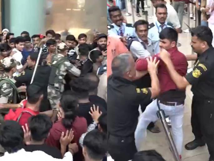 iPhone 17: Uproar erupts at Apple Store in BKC; Security guard assaulted! | iPhone 17: बीकेसीतील अॅपल स्टोअरबाहेर तुफान राडा; सुरक्षारक्षकालाही धक्काबुक्की! iPhone 17: Uproar erupts at Apple Store in BKC; Security guard assaulted! | iPhone 17: बीकेसीतील अॅपल स्टोअरबाहेर तुफान राडा; सुरक्षारक्षकालाही धक्काबुक्की!