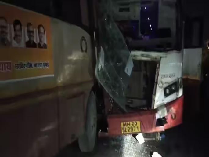 ST bus accident on Mumbai-Goa highway; 25 passengers injured | मुंबई-गोवा महामार्गावर एसटी बसला अपघात; २५ प्रवासी जखमी ST bus accident on Mumbai-Goa highway; 25 passengers injured | मुंबई-गोवा महामार्गावर एसटी बसला अपघात; २५ प्रवासी जखमी