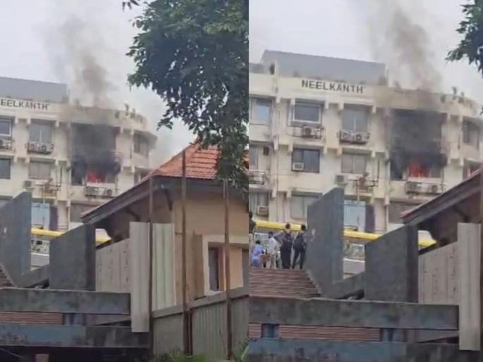 Mumbai Fire: Blaze Erupts On 5th Floor of Neelkanth Niranjan Building in Nariman Point | Mumbai Fire: मुंबईतील मरीन ड्राइव्हजवळील निवासी इमारतीला आग