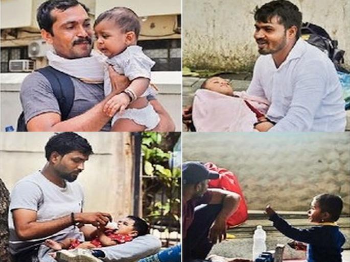 Leaving the baby in her husband's arms, 'she' wants to become a policeman; 6 lakh candidates in Mumbai, men and women stay on the platform | तान्हुल्याला पतीच्या कुशीत सोडून ‘ती’ला पोलिस व्हायचेय; ६ लाख उमेदवार मुंबईत, महिला-पुरुषांचा फलाटावरच मुक्काम Leaving the baby in her husband's arms, 'she' wants to become a policeman; 6 lakh candidates in Mumbai, men and women stay on the platform | तान्हुल्याला पतीच्या कुशीत सोडून ‘ती’ला पोलिस व्हायचेय; ६ लाख उमेदवार मुंबईत, महिला-पुरुषांचा फलाटावरच मुक्काम