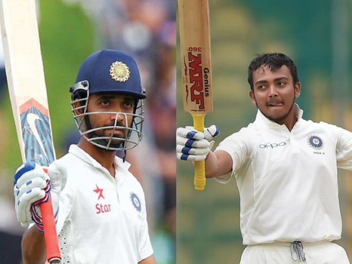 Prithvi Shaw to join India's vice-captain Ajinkya Rahane in one team | आता पृथ्वी शॉ भारताचा कसोटी संघाचा उप कर्णधार अजिंक्य रहाणेबरोबर मैदानात उतरणार