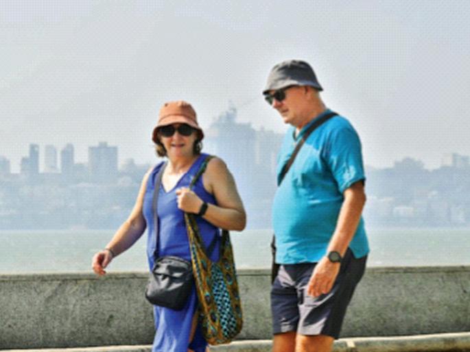 Five-day high; Mumbai @ 38.9 degrees Celsius, Thane, Raigad also heat up, highest temperature recorded this season | पाच दिवसांचा उच्चांक; मुंबई@ ३८.९ अं.से., ठाणे, रायगडही तापले, यंदाच्या मोसमातील सर्वाधिक तापमानाची नोंद Five-day high; Mumbai @ 38.9 degrees Celsius, Thane, Raigad also heat up, highest temperature recorded this season | पाच दिवसांचा उच्चांक; मुंबई@ ३८.९ अं.से., ठाणे, रायगडही तापले, यंदाच्या मोसमातील सर्वाधिक तापमानाची नोंद