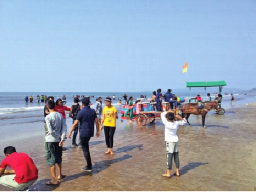 Tourists camp in Murud, business booms as all lodging booked till Monday | मुरुडमध्ये पर्यटक डेरेदाखल, सोमवारपर्यंत सर्व लॉजिंग बुक झाल्याने व्यवसाय तेजीत Tourists camp in Murud, business booms as all lodging booked till Monday | मुरुडमध्ये पर्यटक डेरेदाखल, सोमवारपर्यंत सर्व लॉजिंग बुक झाल्याने व्यवसाय तेजीत