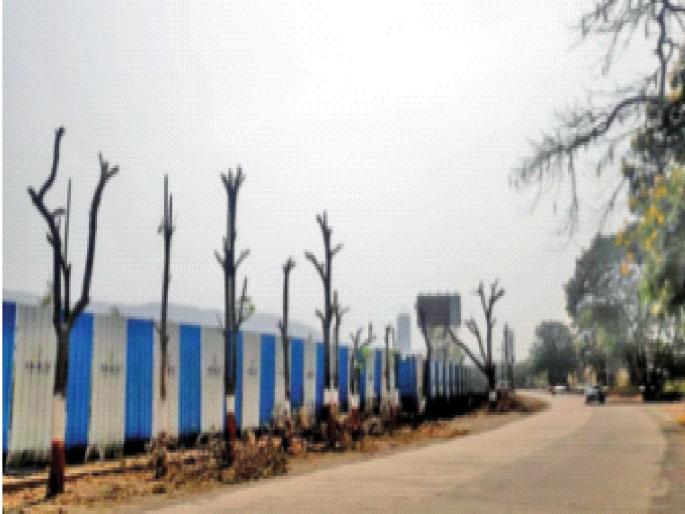 Cutting down trees on Shirvane Service Road; Environmentalists angry | शिरवणे सर्व्हिस रस्त्यावर झाडांची कत्तल; पर्यावरणप्रेमी नाराज Cutting down trees on Shirvane Service Road; Environmentalists angry | शिरवणे सर्व्हिस रस्त्यावर झाडांची कत्तल; पर्यावरणप्रेमी नाराज