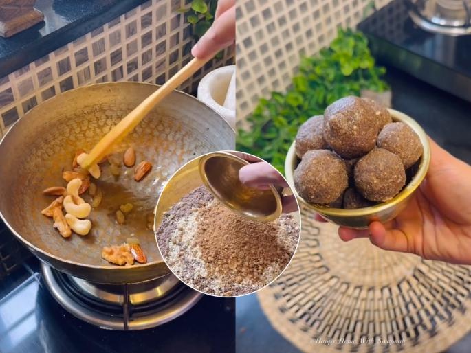 Special ragi-edible gum powder Ladoo for kids Nachni dinkache ladoo for toddlers Easy recipe Healthy ladoo for kids weight gain | तडतड्या -मस्तीखोर लहान मुलांसाठी खास नाचणी-डिंकाचे लाडू! किडकिडीत मुलंही होतील गुटगुटीत