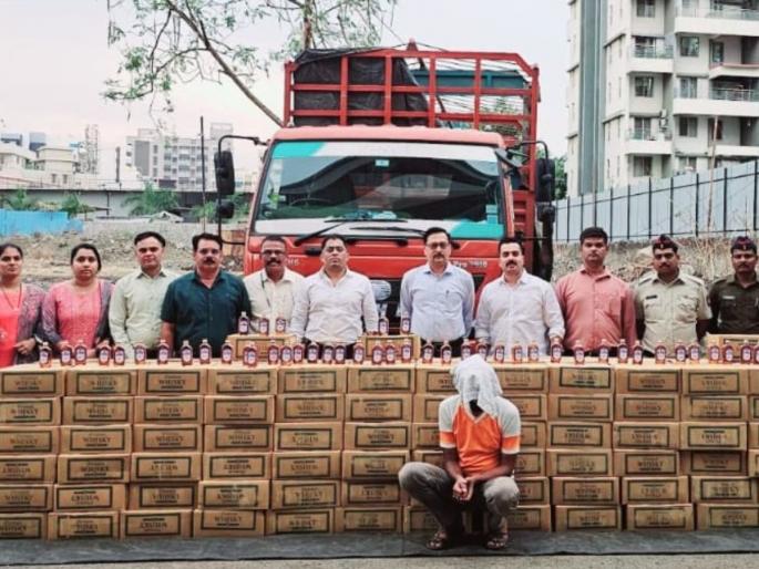 Foreign liquor worth Rs 25 lakh seized in Pune | गोव्यातील २५ लाखांचे विदेशी मद्य जप्त; ‘एक्साइज’च्या पथकाची पिंपरी येथे कारवाई