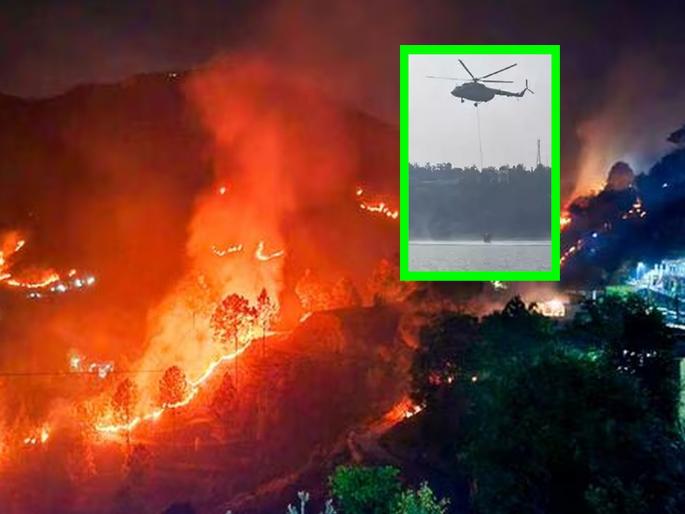 The forest of Uttarakhand has been smoldering for four days; The fire reached the army camp, the helicopter took off | चार दिवसांपासून उत्तराखंडचे जंगल धुमसतेय; सैन्याच्या छावणीपर्यंत पोहोचला वणवा, हेलिकॉप्टर उडाली The forest of Uttarakhand has been smoldering for four days; The fire reached the army camp, the helicopter took off | चार दिवसांपासून उत्तराखंडचे जंगल धुमसतेय; सैन्याच्या छावणीपर्यंत पोहोचला वणवा, हेलिकॉप्टर उडाली