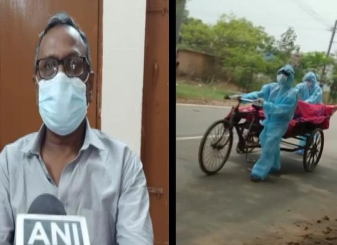 Defamation of humanity ... Corona's body in the garbage truck in the cemetery in nalanda | माणूसकीची विटंबना... चक्क कचऱ्याच्या गाडीत कोरोना व्यक्तीचा मृतदेह स्मशानभूमीत Defamation of humanity ... Corona's body in the garbage truck in the cemetery in nalanda | माणूसकीची विटंबना... चक्क कचऱ्याच्या गाडीत कोरोना व्यक्तीचा मृतदेह स्मशानभूमीत