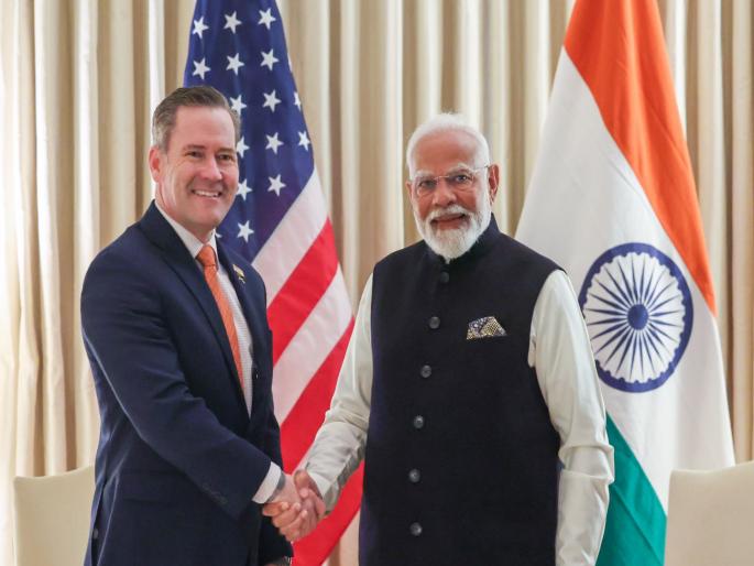 Pm Narendra Modi in US: America NSA Michael Waltz meets India PM Narendra Modi to discuss defense, technology and security | डिफेन्स, टेक्नोलॉजी अन् सुरक्षेवर चर्चा; अमेरिकेचे NSA माइकल वाल्ट्ज यांनी घेतली PM नरेंद्र मोदींची भेट Pm Narendra Modi in US: America NSA Michael Waltz meets India PM Narendra Modi to discuss defense, technology and security | डिफेन्स, टेक्नोलॉजी अन् सुरक्षेवर चर्चा; अमेरिकेचे NSA माइकल वाल्ट्ज यांनी घेतली PM नरेंद्र मोदींची भेट