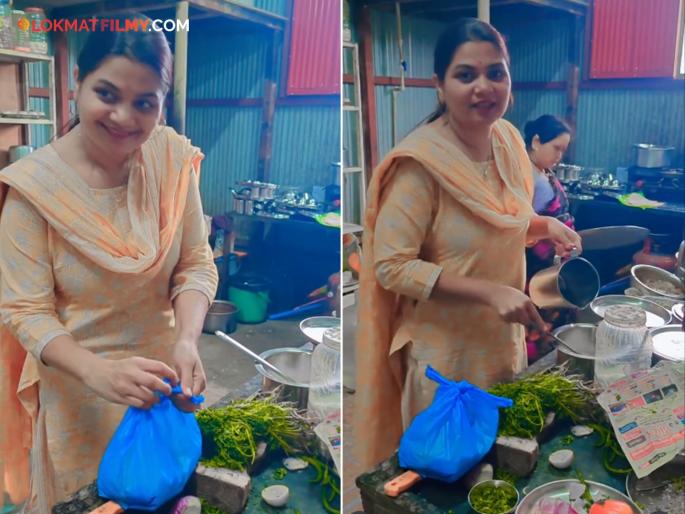 Namrata Sambherao cooked food for her co-stars at a dhaba in Sangli, fans are praising her after watching the video | सांगलीच्या ढाब्यावर नम्रता संभेरावनं सहकलाकारांसाठी बनवलं जेवण, व्हिडीओ पाहून चाहते करताहेत कौतुक