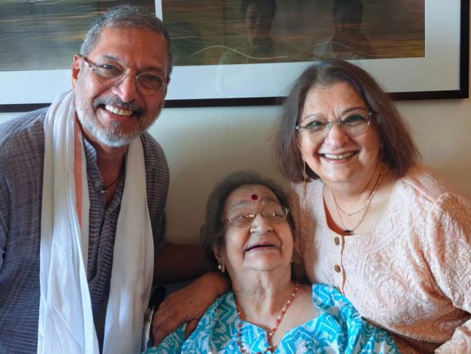 nana patekar and bharati achrekar celebrate veteran actress vijaya mehta 91 birthday | नाना पाटेकरांसोबत दिसणाऱ्या 'या' ज्येष्ठ मराठी अभिनेत्रीला ओळखलं? साजरा केला ९१ वा वाढदिवस nana patekar and bharati achrekar celebrate veteran actress vijaya mehta 91 birthday | नाना पाटेकरांसोबत दिसणाऱ्या 'या' ज्येष्ठ मराठी अभिनेत्रीला ओळखलं? साजरा केला ९१ वा वाढदिवस