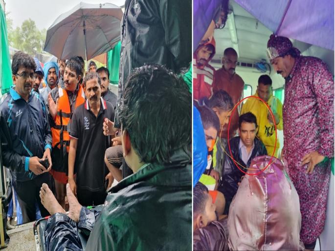 Rain in Nanded: District administration's 12-hour rescue success; The two, trapped in the flood, spent the night on a tree | जिल्हा प्रशासनाच्या १२ तासांच्या रेस्क्यूला यश; पुरात रात्र झाडावर काढलेले दोघे सुखरूप Rain in Nanded: District administration's 12-hour rescue success; The two, trapped in the flood, spent the night on a tree | जिल्हा प्रशासनाच्या १२ तासांच्या रेस्क्यूला यश; पुरात रात्र झाडावर काढलेले दोघे सुखरूप