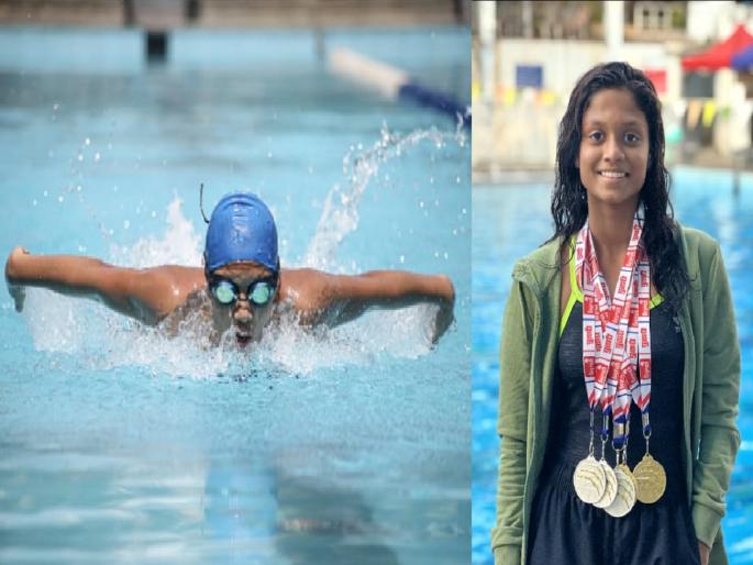 Nandini Jitendra Menkar, a native of Shirala and a resident of Pune has won 114 medals so far in swimming and triathlon competitions | शिराळ्याच्या नातीची ऐतिहासिक कामगिरी; नंदिनी'ने जलतरण, ट्रायथलॉन स्पर्धेत आतापर्यंत केली ११४ पदकांची कमाई
