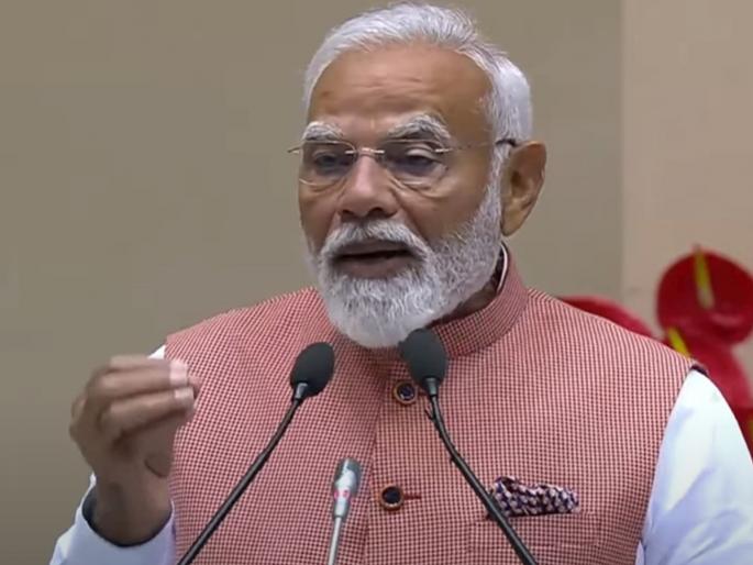 Akhil Bharatiya Marathi Sahitya Sammelan Delhi 2025 the capital Delhi wholeheartedly salutes the Marathi of Dnyaneba and Tukaram says Prime Minister Modi | ज्ञानोबा आणि तुकारामांच्या मराठीला आज राजधानी दिल्ली मनापासून अभिवादन करते - पंतप्रधान मोदी